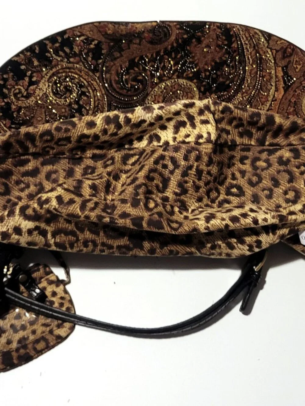 Bueno Tapestry Purse Half Moon Structured Boho Cottagecore Sparkle Vintage - Picture 14 of 16